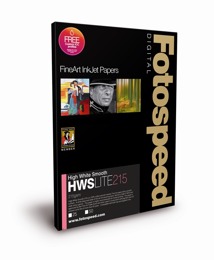 Fotospeed High White Smooth LITE 215 g/m² - A3+, 25 sheets
